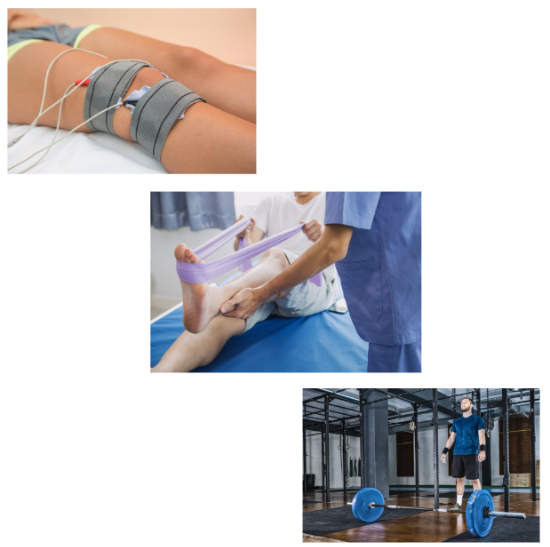 보조기 착용 치료, 물리치료, 근력 운동