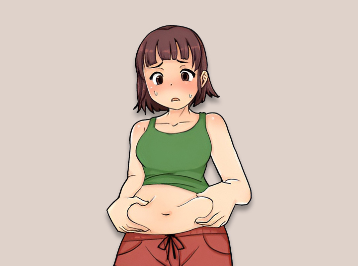 체중과-뱃살이-많이-늘어난-여성