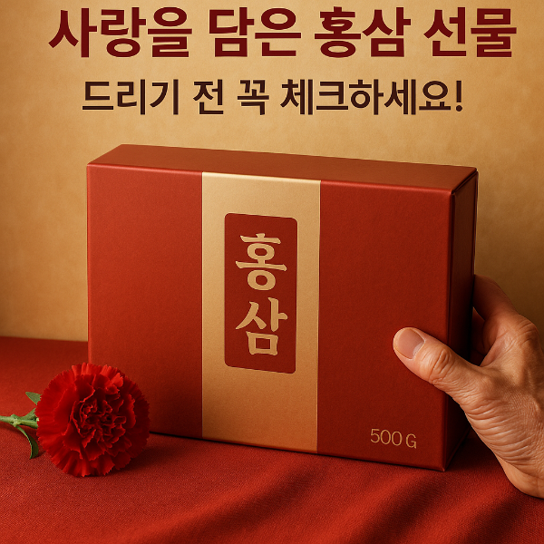 어버이날 홍삼 선물, 부모님께 드리기 전 꼭 확인해야 할 사항