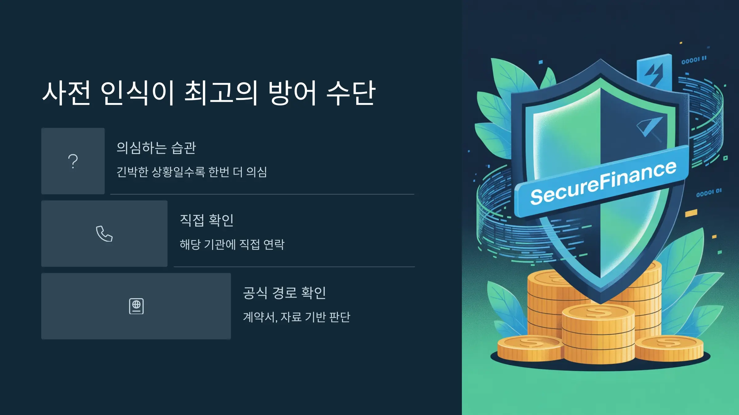 사전 인식이 최고의 방어 수단이다