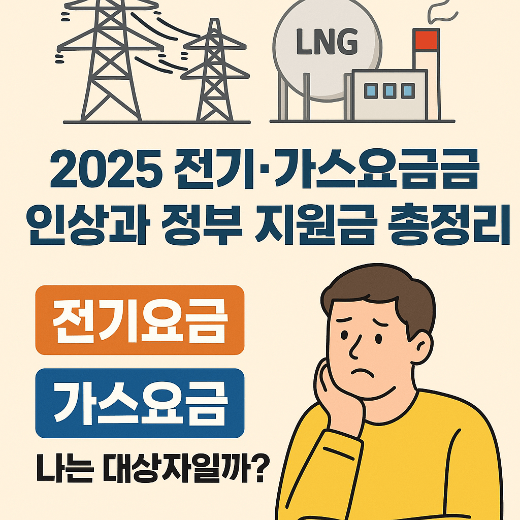 2025 전기요금 인상 및 가스요금 지원금 대상자는 누구일까