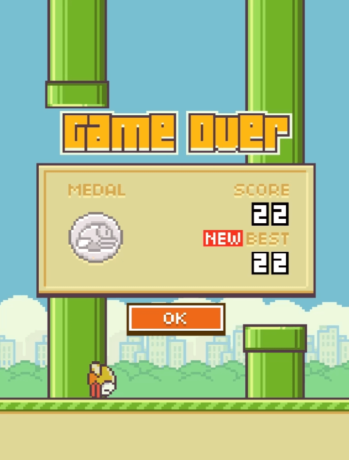 플래피버드-웹게임-종료-화면