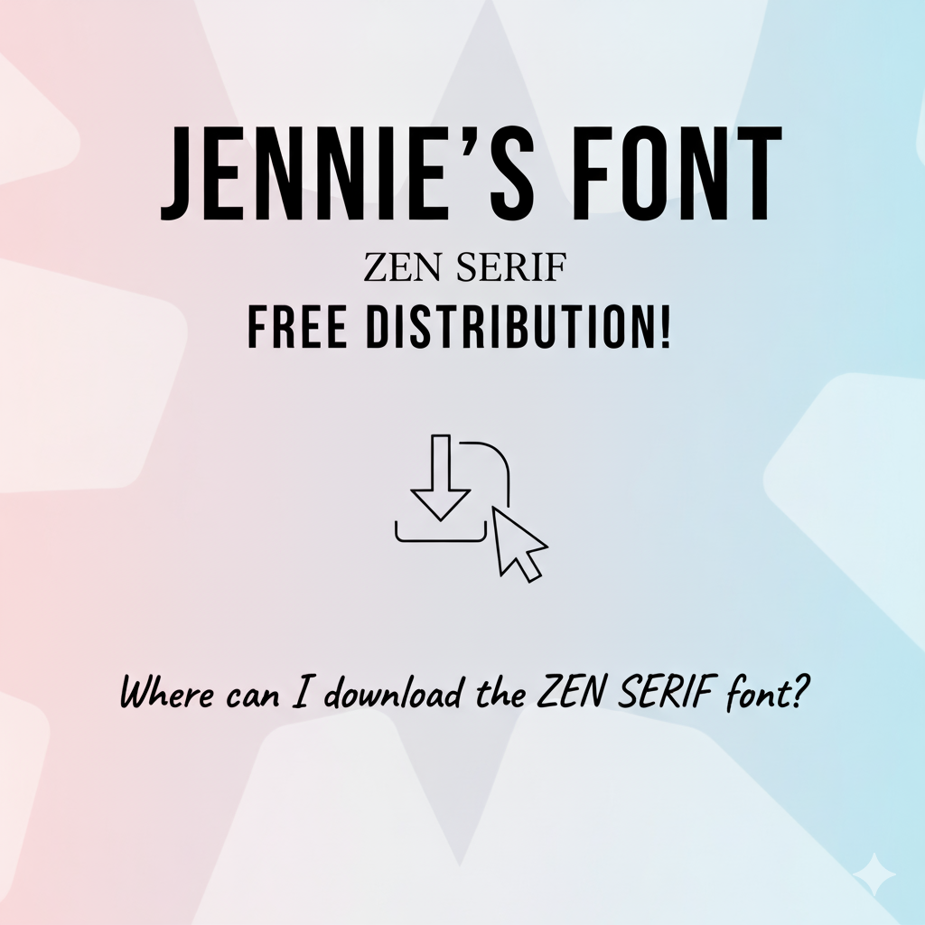 제니 글꼴 ‘ZEN SERIF’ 무료 배포! 한글날 기념 예쁜 무료폰트 받는 법