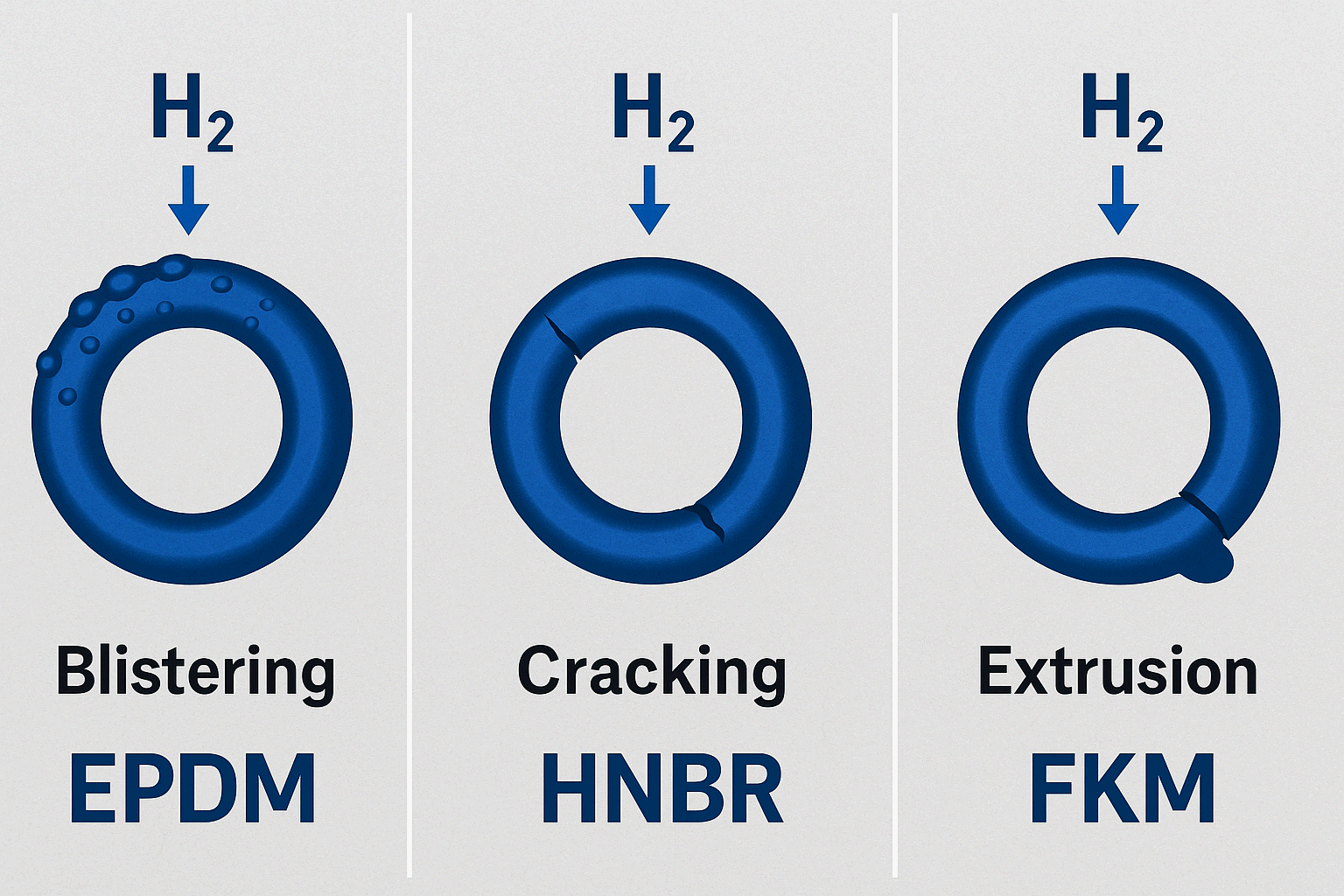 수소 환경에서 EPDM&middot;HNBR&middot;FKM O-ring의 Failure Mode