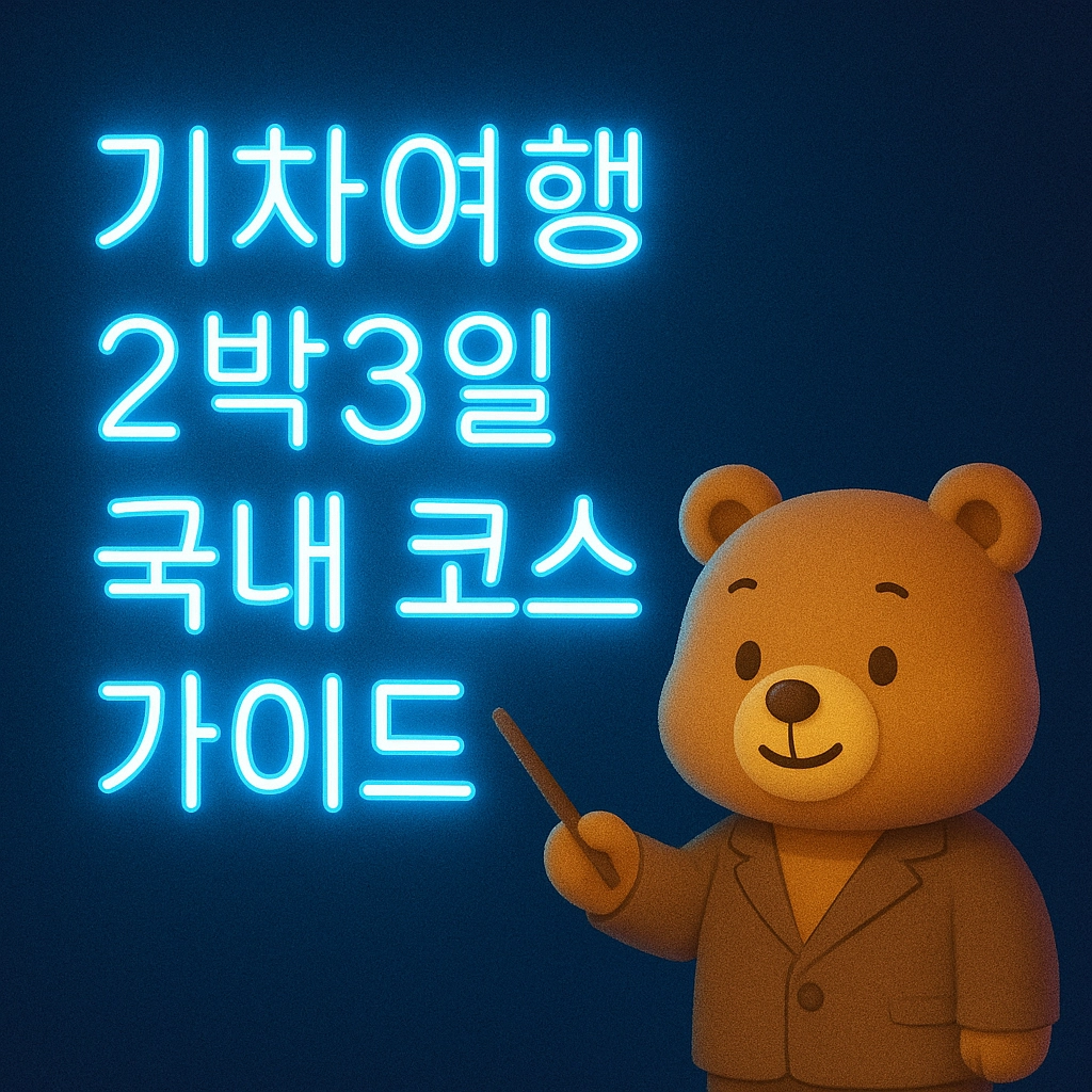 기차여행 2박3일 국내 코스 가이드