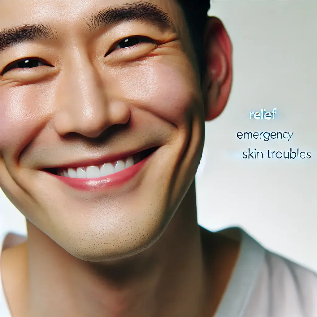 피부-트러블-응급처치-후-밝게-웃는-남성