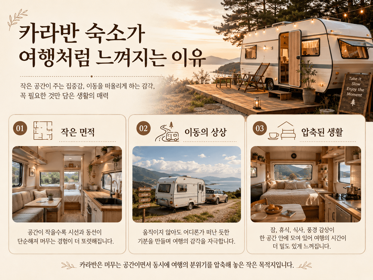카라반 숙소가 여행처럼 느껴지는 이유 이미지