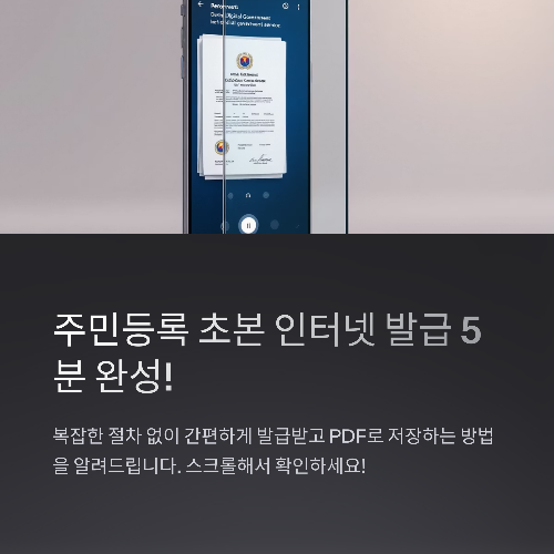 주민등록초본-인터넷 발급 PDF 저장 방법, 5분이면 끝