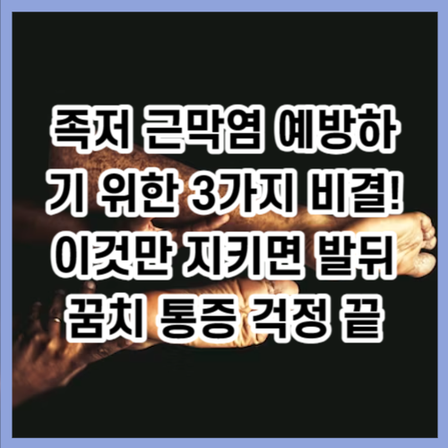 족저 근막염 예방하기 위한 3가지 비결! 이것만 지키면 발뒤꿈치 통증 걱정 끝