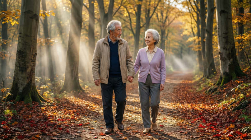손을-잡고-웃으며-산책하는-노년-부부