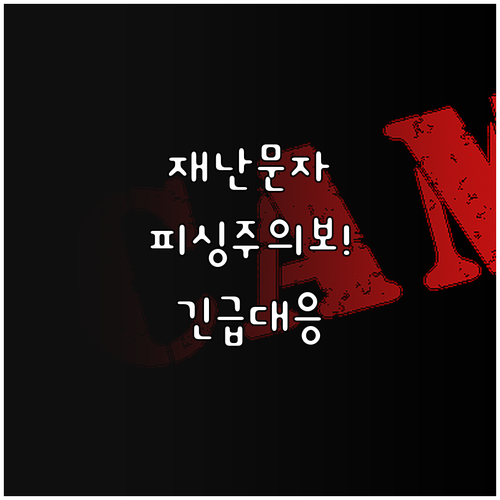 지자체 재난문자 사칭 피싱 최신 수법..