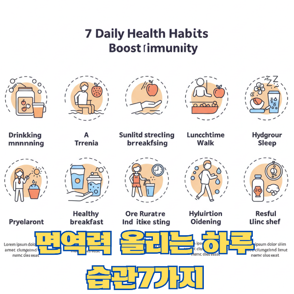 면역력 올리는 하루 습관 7가지 이미지