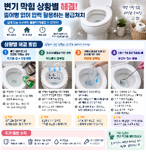 변기 막힘 상황별 해결