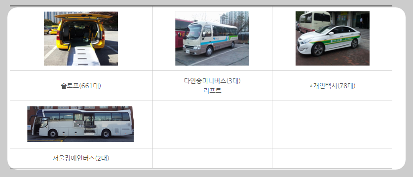 서울 장애인 콜택시 차량 현황