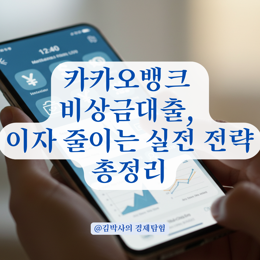 카카오뱅크 비상금대출, 이자 부담 줄이는 사용 전략 요약.