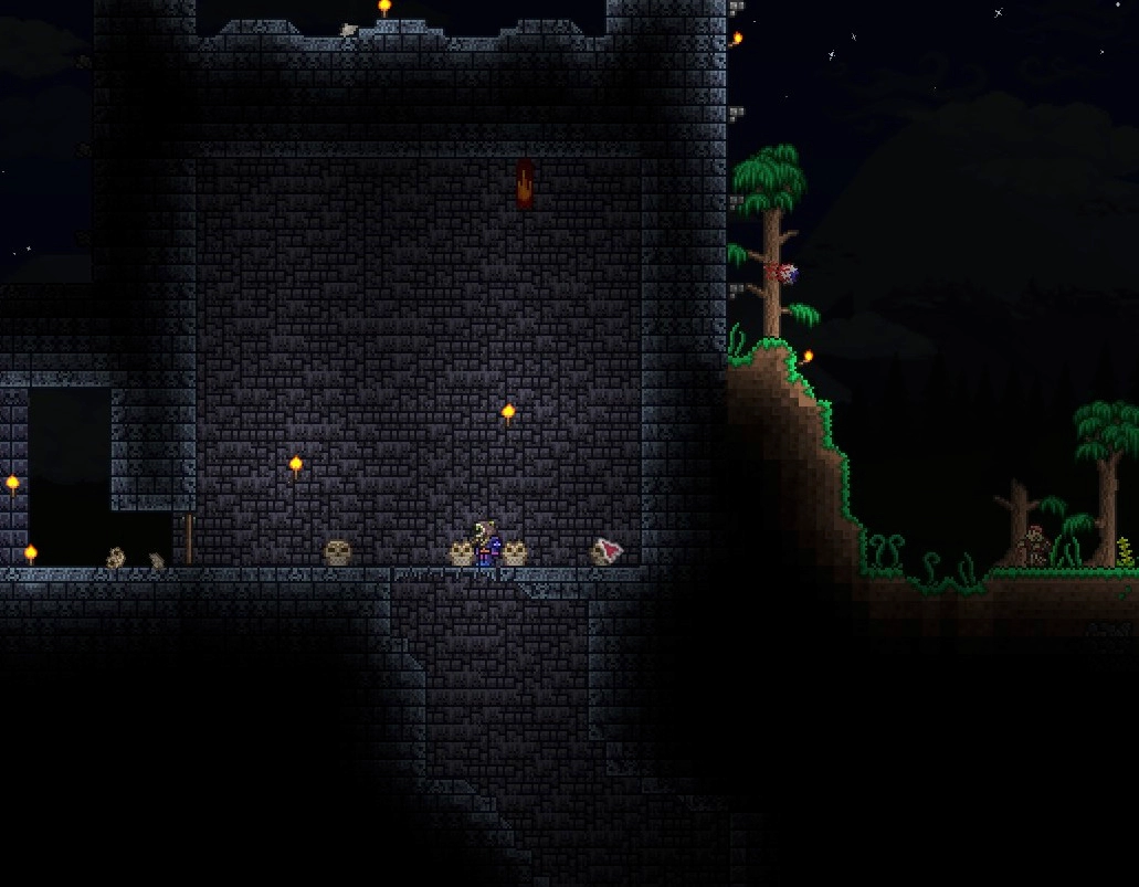 테라리아 던전 입구는?