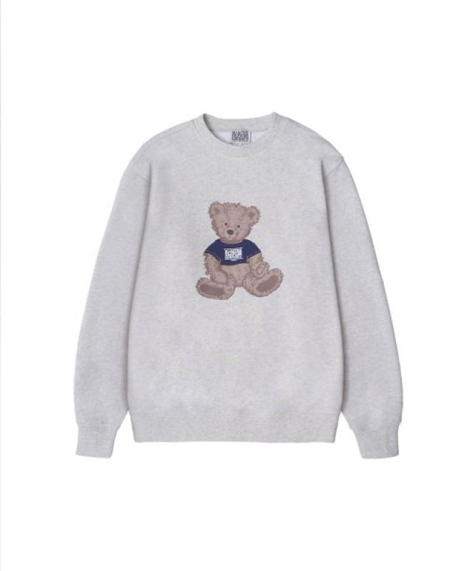 MARITHE FRANCOIS GIRBAUD DOODLE BEAR SWEATSHIRT oatmeal