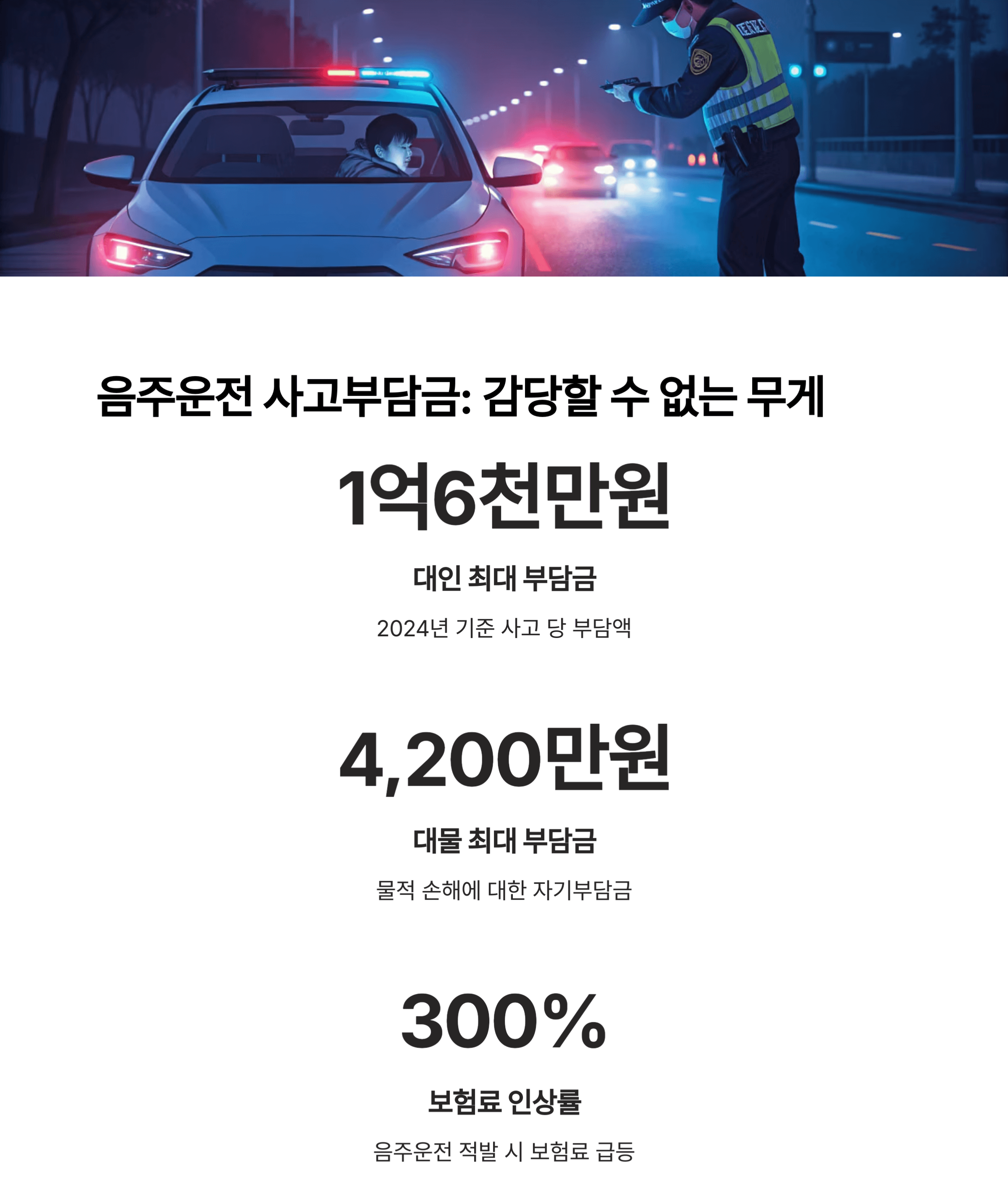 음주운전 사고부담금, 감당할 수 없는 무게