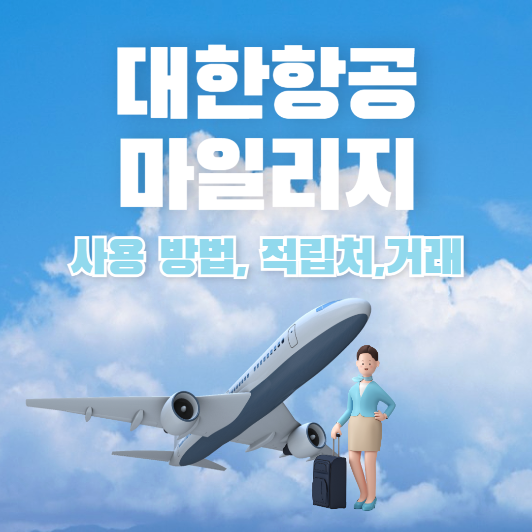 대한항공 마일리지 사용 방법