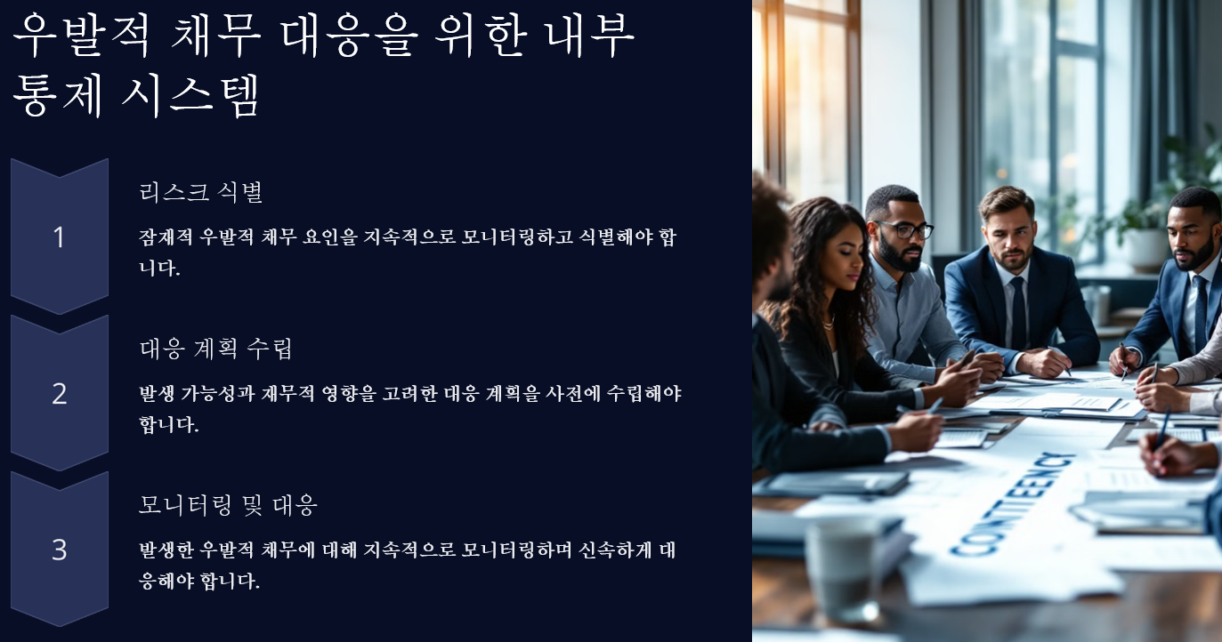 우발적 채무 대응을 위한 내부 통제 시스템