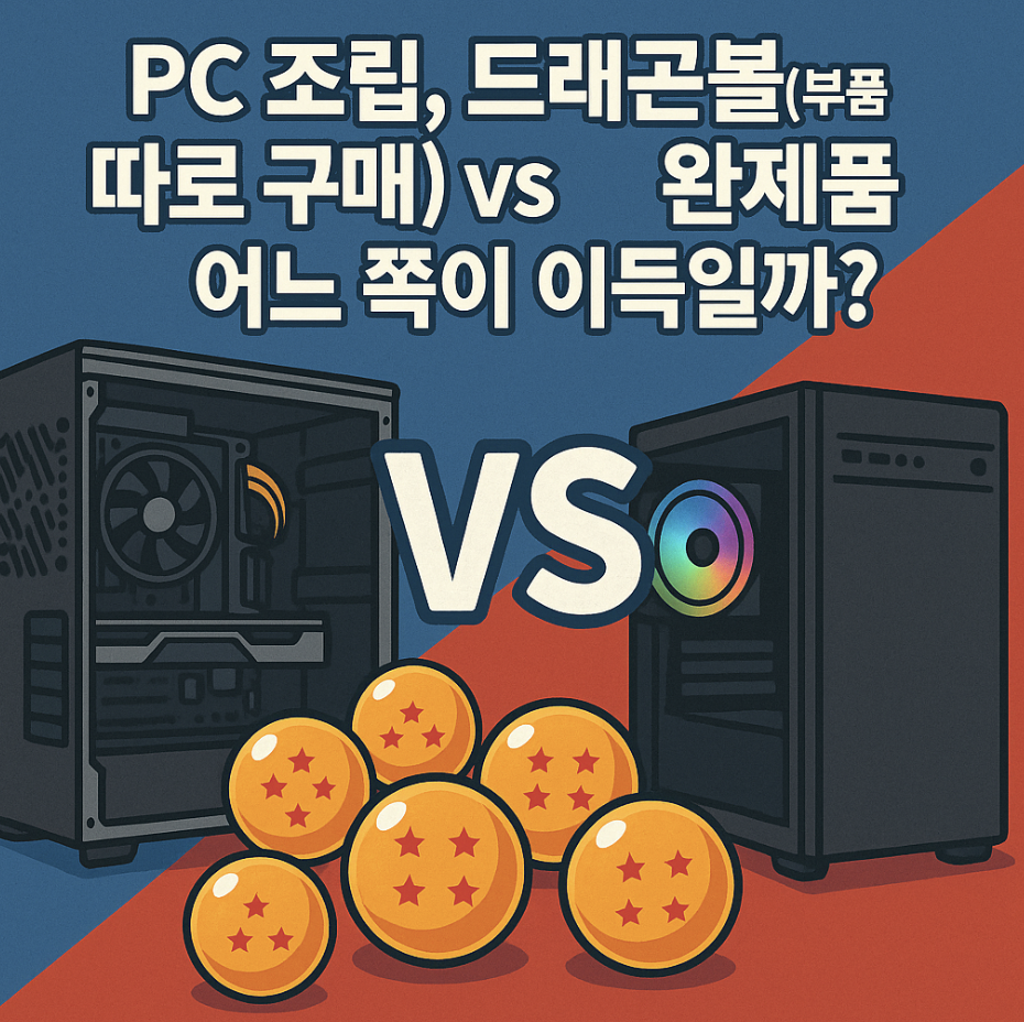 PC 조립, 드래곤볼(부품 따로 구매) vs 완제품 어느 쪽이 이득일까?