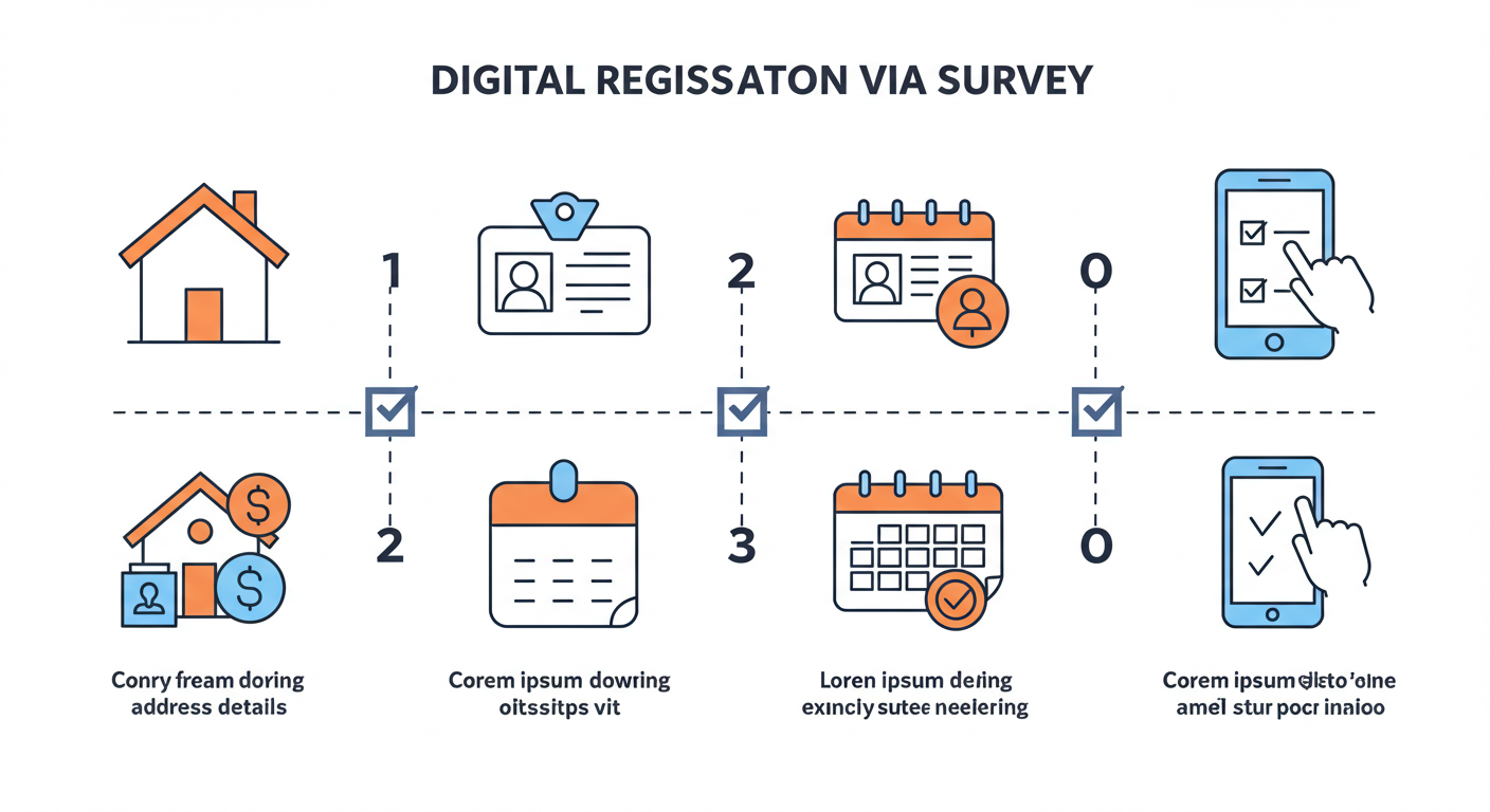 비대면 주민등록 사실조사의 구성 요소를 표현한 인포그래픽