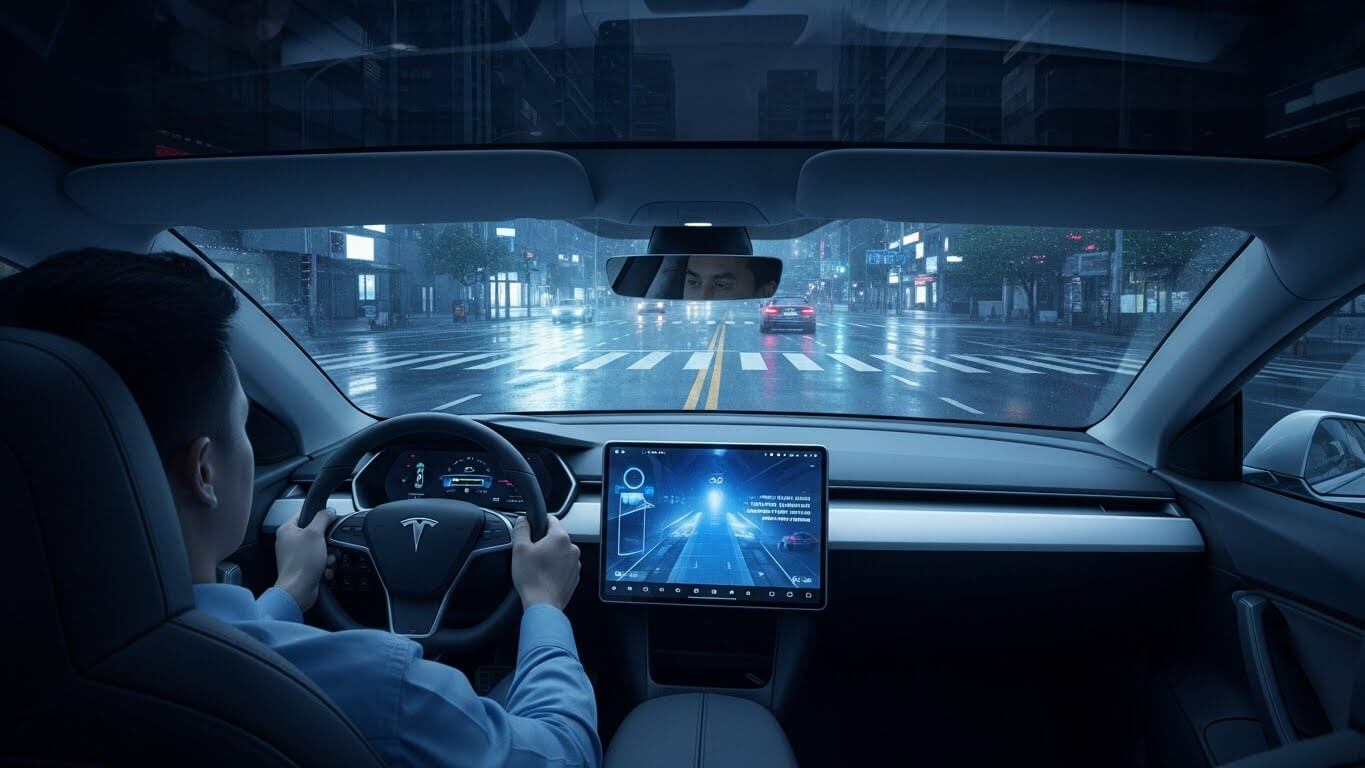 테슬라내부모습-운전자