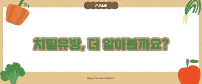치밀유방이란 (+검사와 관리법)