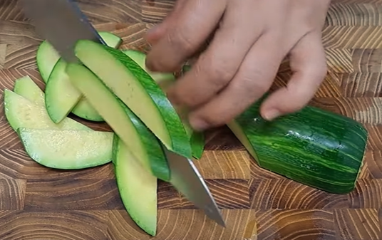 애호박 손질