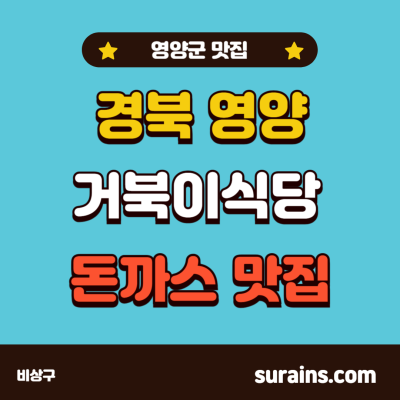 경북 영양 거북이식당 영양군 맛집 돈까스 추천 후기