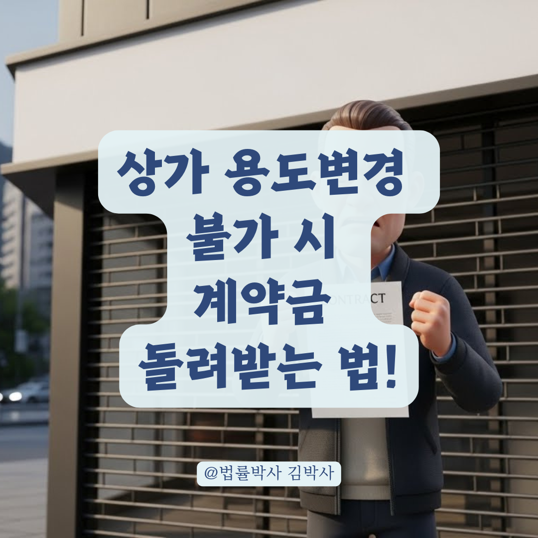 상가 계약 후 '용도변경 불가' 통보! 계약금 돌려받는 법과 특약의 중요성