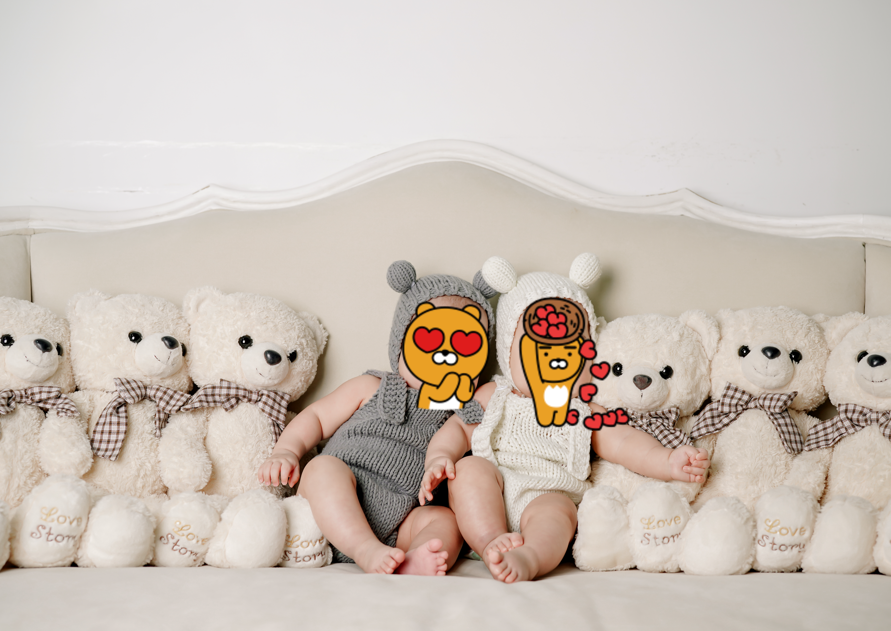 귀여운 쌍둥이 아들