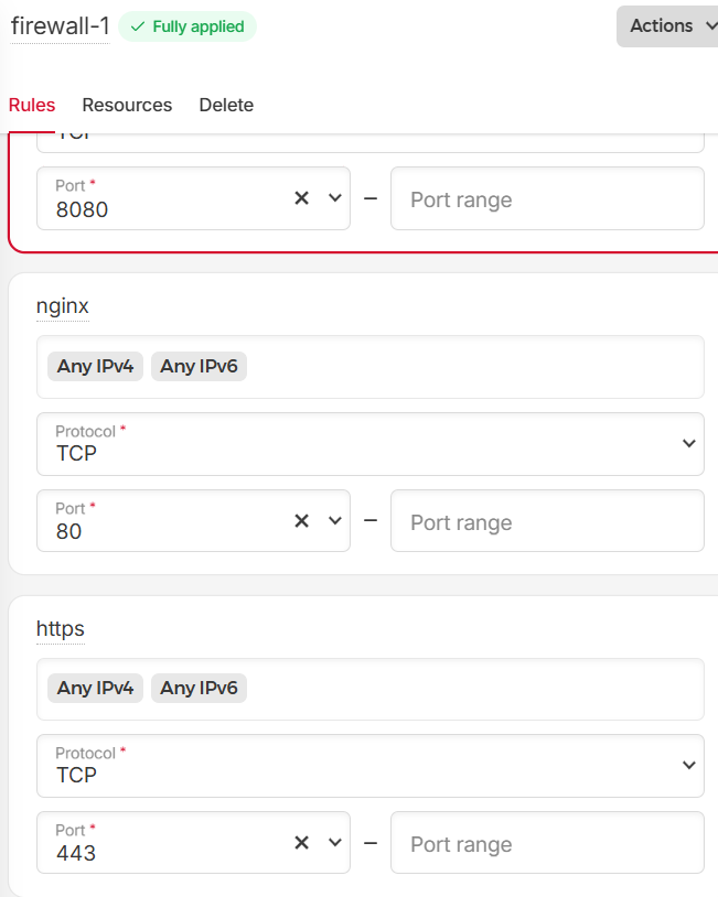 Hetzner firewall rules inbound 443 HTTPS