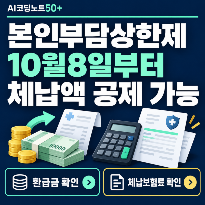 2026년 10월 8일부터 본인부담상한제 환급금에서 체납보험료 공제가 가능해지는 제도 안내
