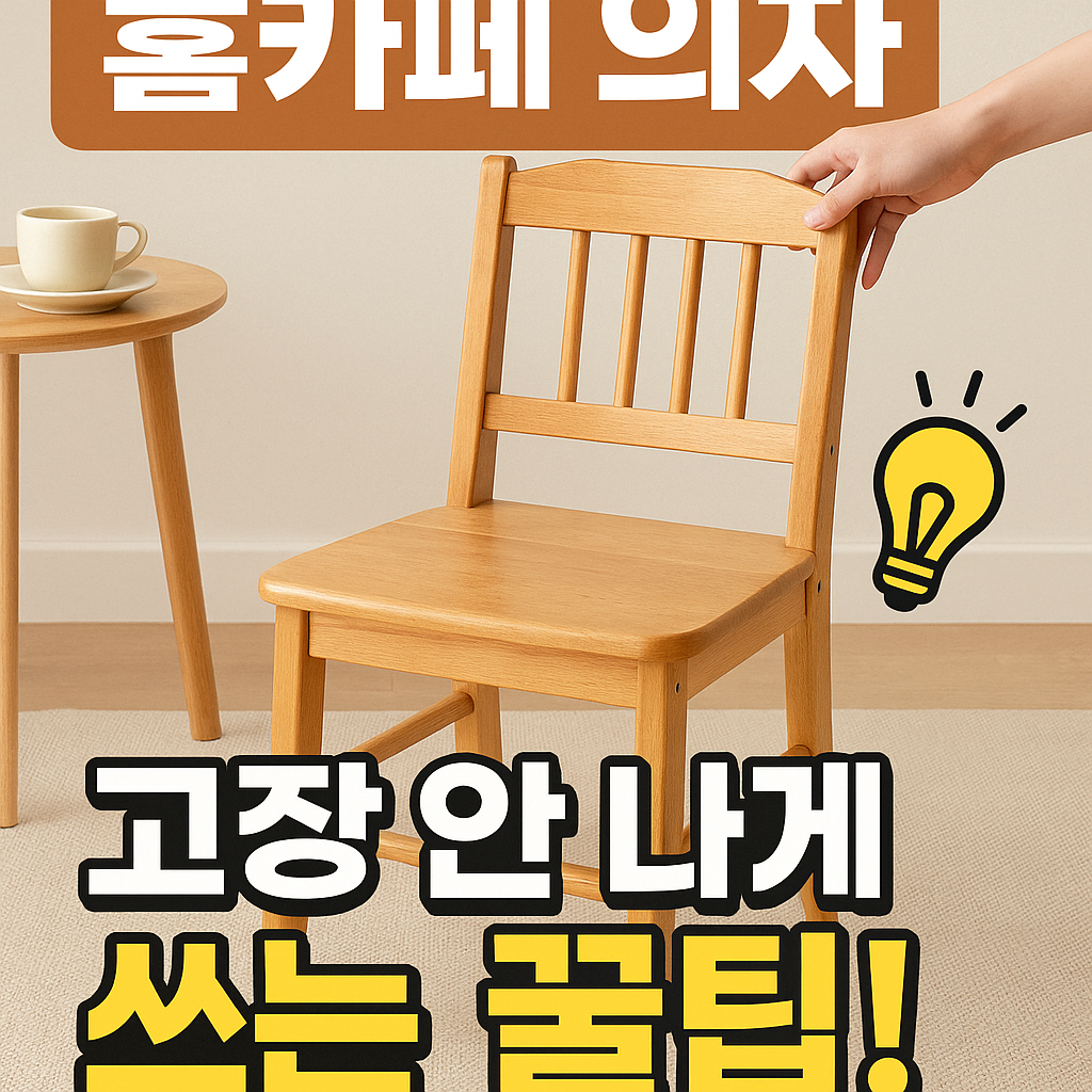홈카페 의자, 고장 안 나게 쓰는 꿀팁!