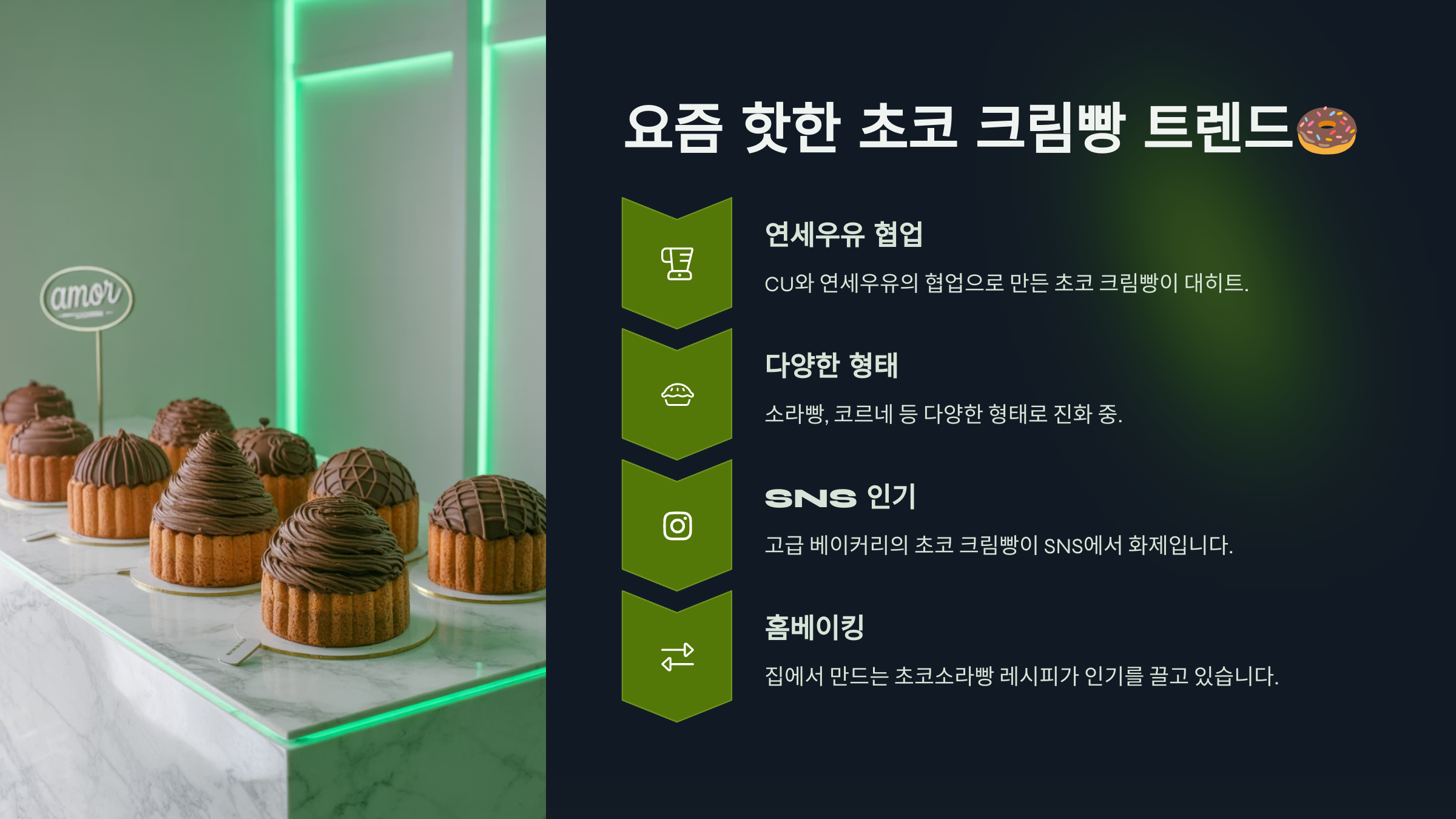 요즘 핫한 초코 크림빵 트렌드