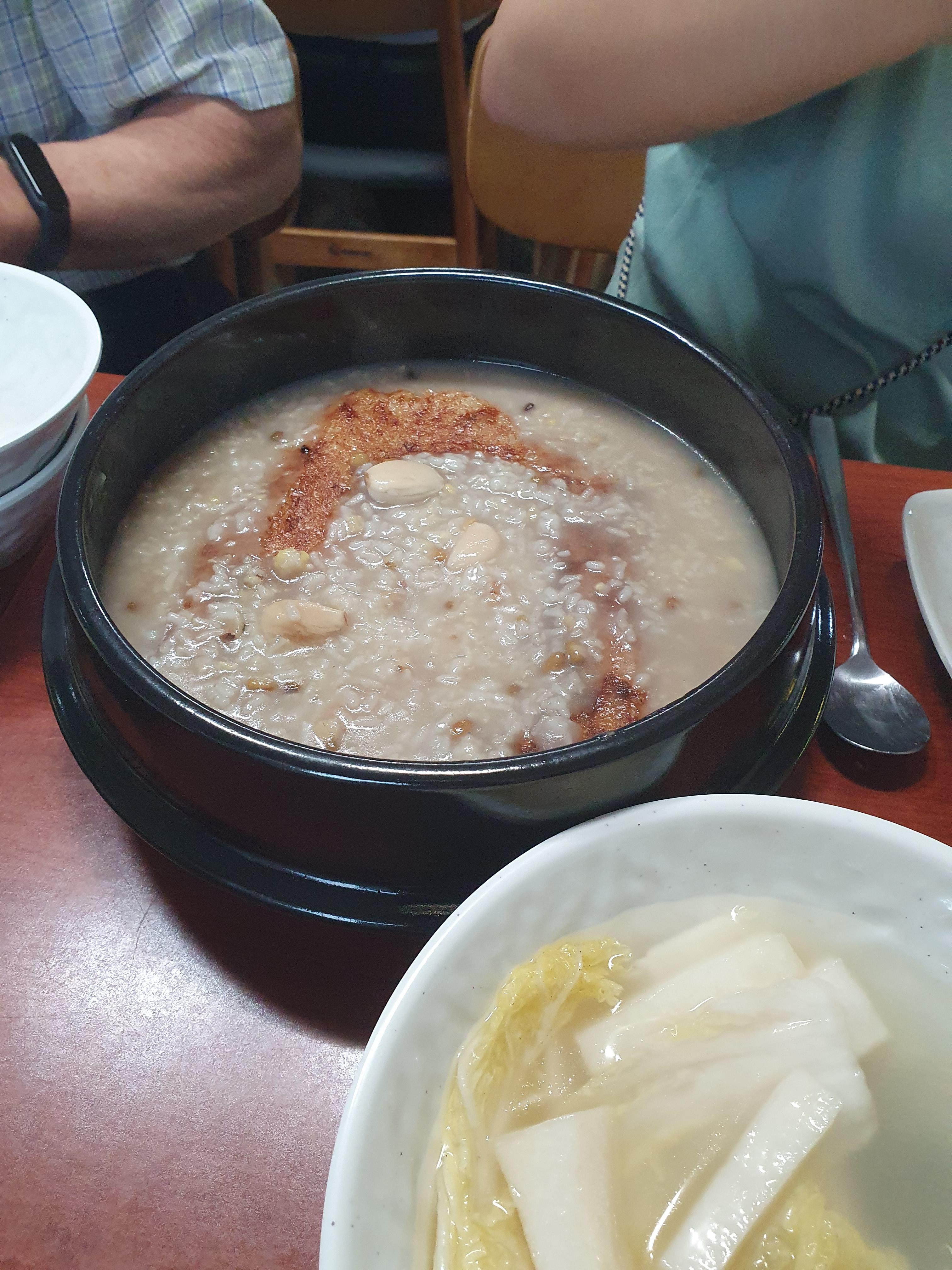 성환 장수촌 오리 누룽지백숙 오리죽