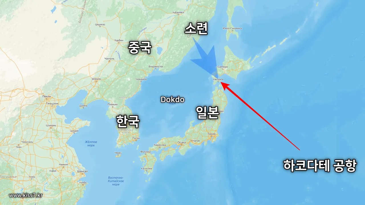 일본 하코다테 공항 지도
