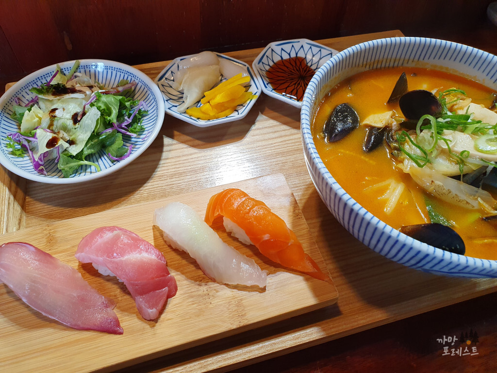 제주 유군초밥 짬뽕세트