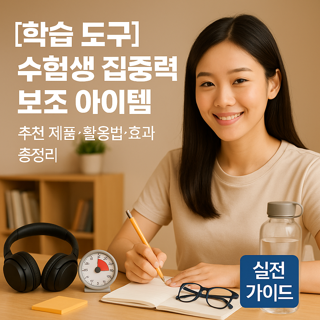[학습 도구] 수험생 집중력 보조 아이템 ｜ 추천 제품&middot;활용법&middot;효과 총정리