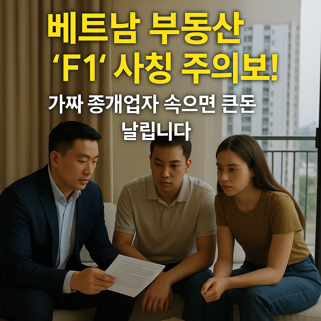 베트남에서 한국인 부동산중개자에게 상담받는 한국 투자자