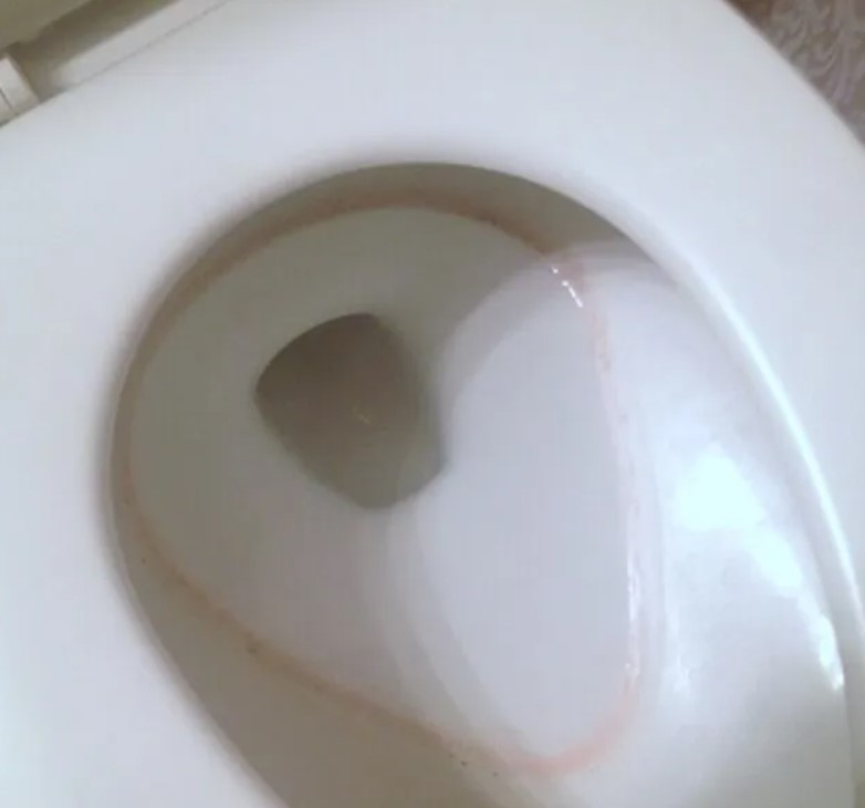 화장실 분홍색 얼룩