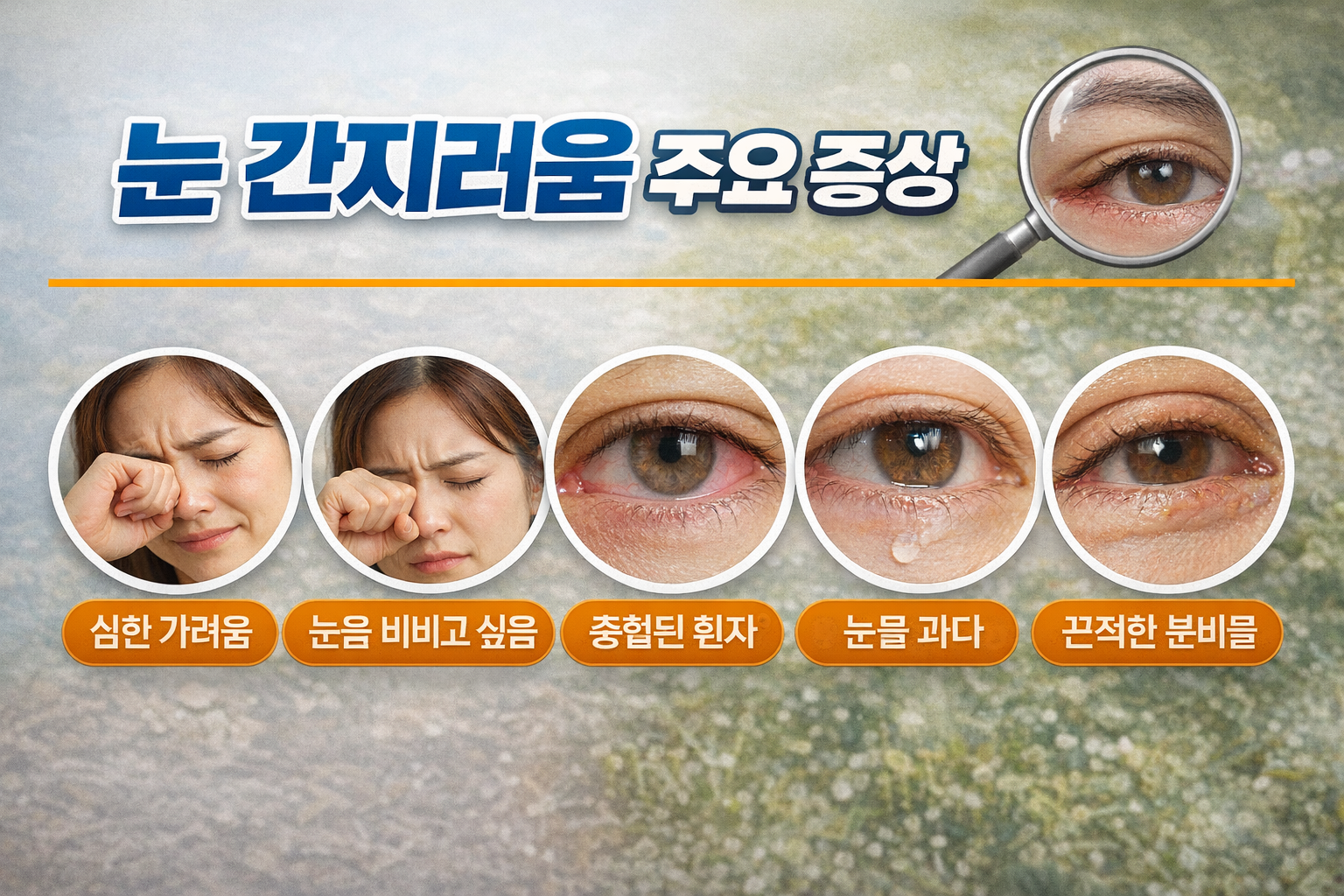 알레르기 눈 간지러움 주요 증상