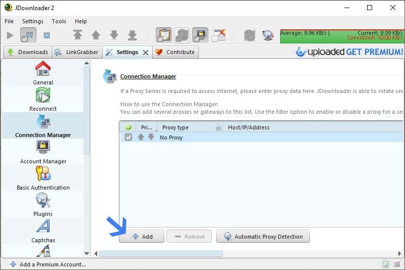 J다운로더2 프로그램 창