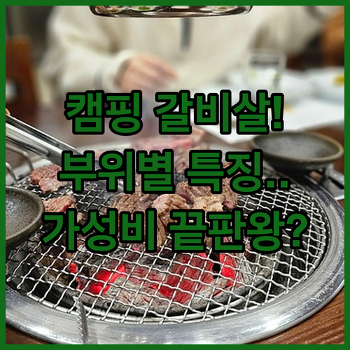 캠핑용 소갈비살 늑간살 부위별 특징과..