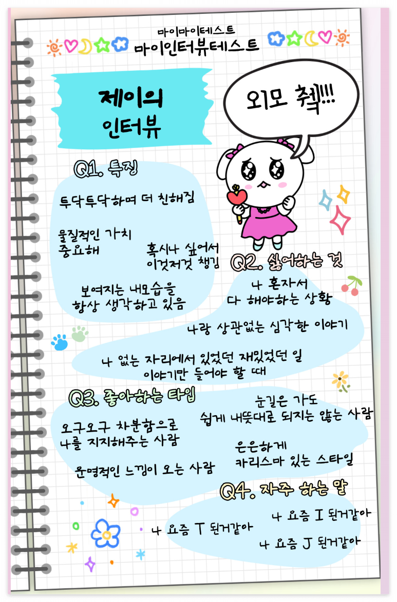 요즘 유행하는 마이인터뷰테스트, 내 성격을 인터뷰로 알아보는 새로운 방법!