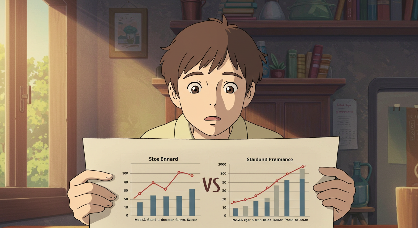 무해지형과 표준형 보험료 차이 그래프를 보는 사람