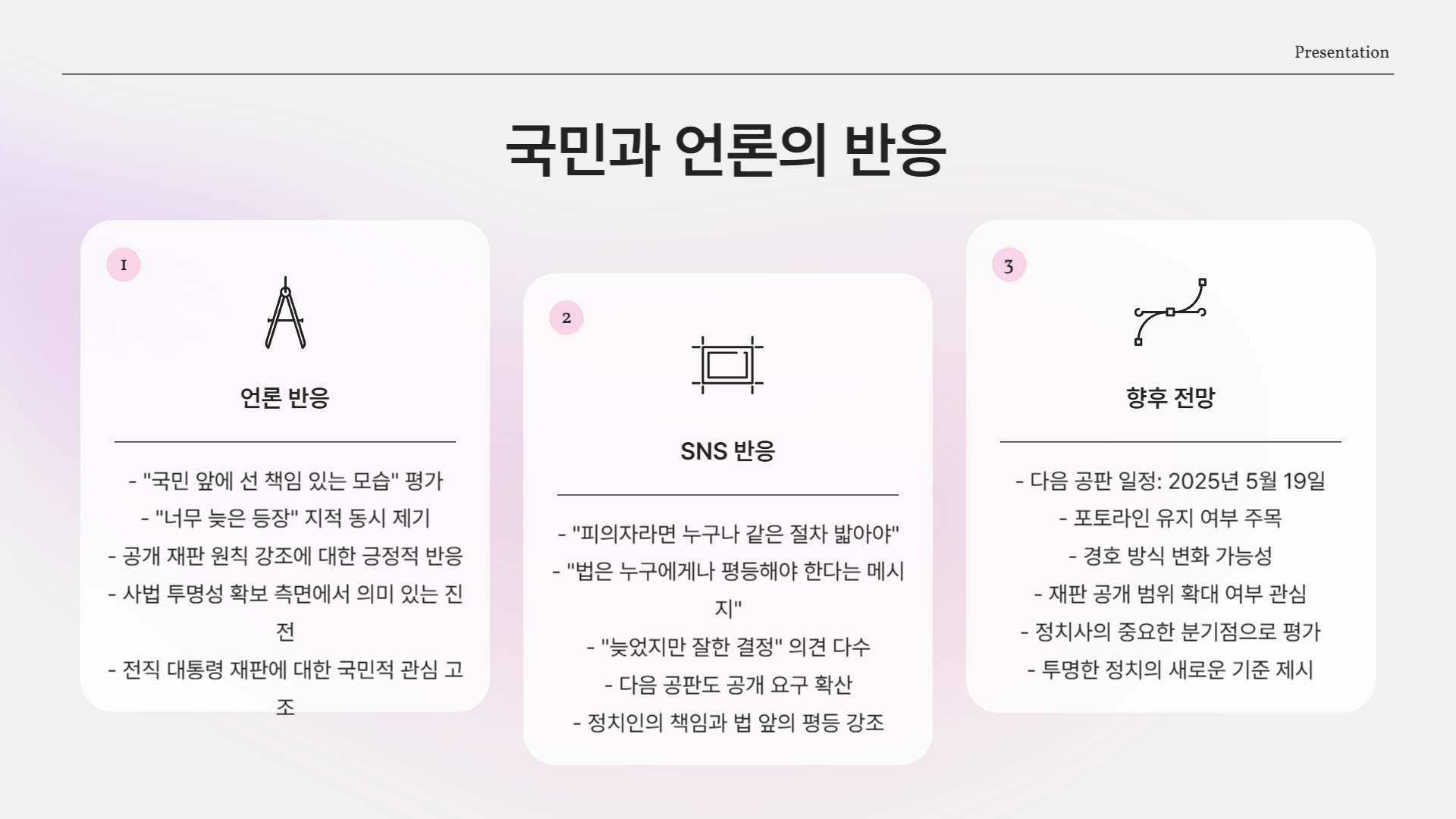 국민과 언론의 반응은 엇갈려