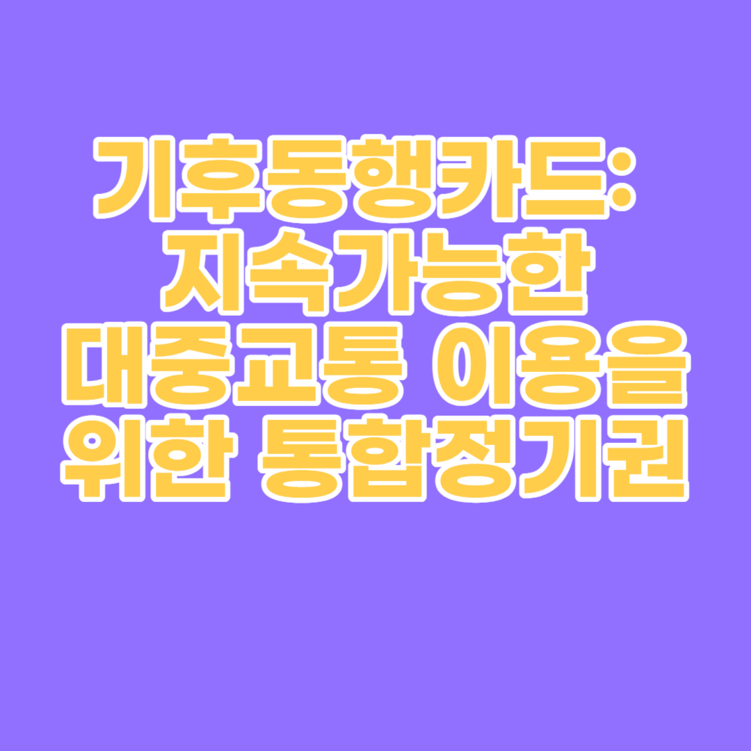 기후동행카드