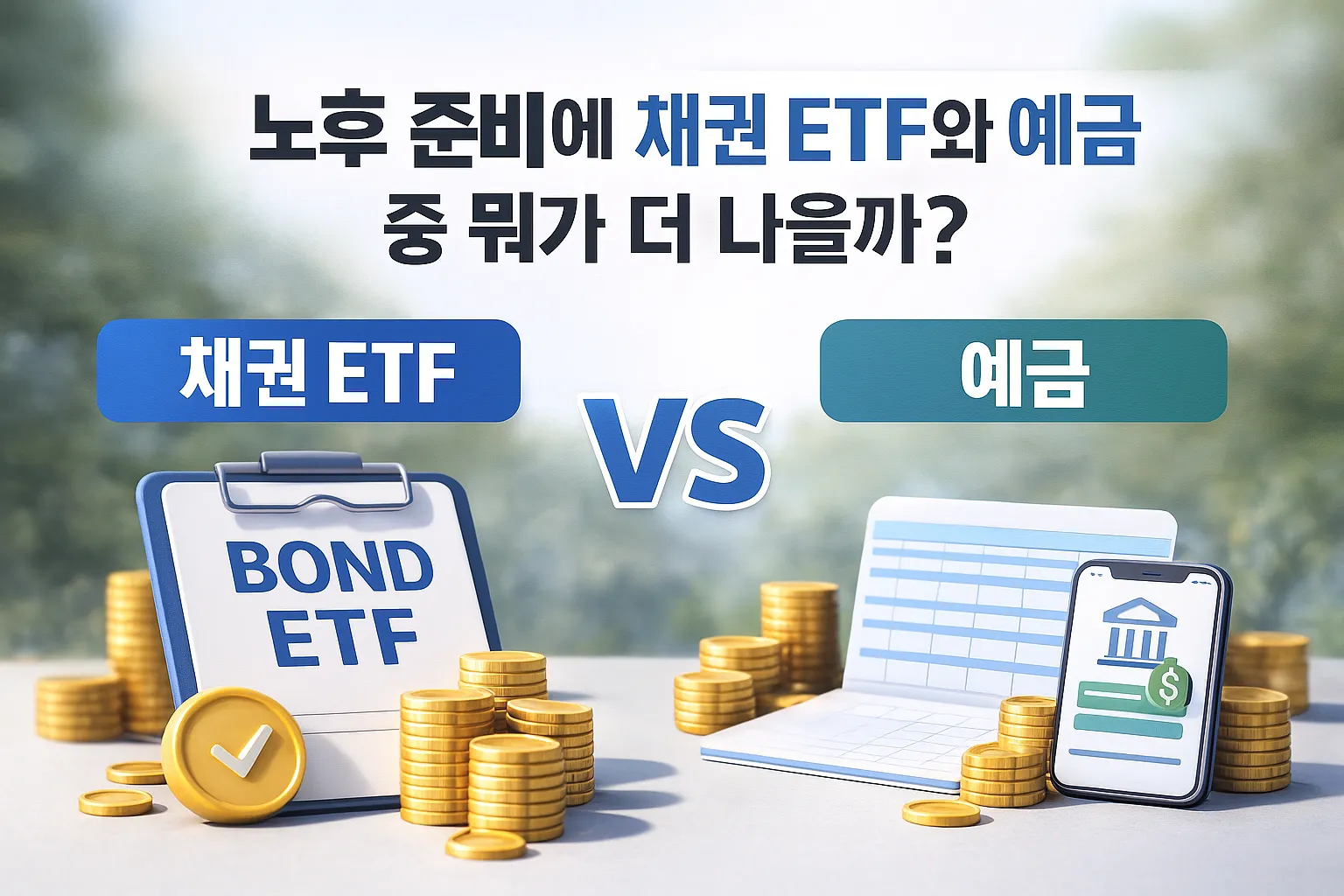 노후 준비에 채권 ETF와 예금 중 뭐가 더 나을까?
